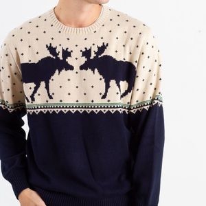 Weatherproof Vintage Boyfriend Moose Sweater